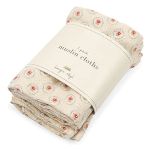 Konges Sløjd - Mirage organik pamuk bez bebek bezi - 3'lü Set | Ekru