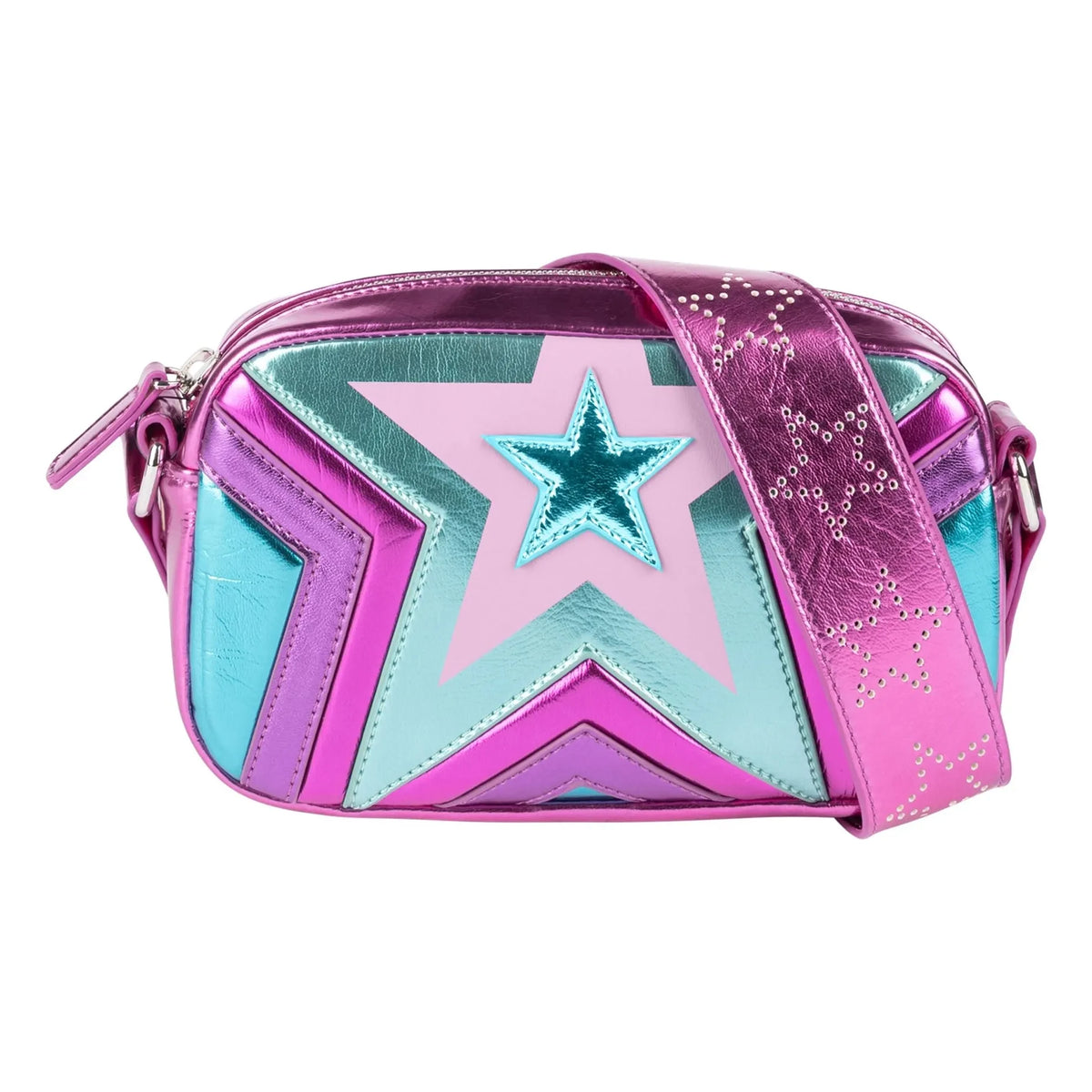 Stella McCartney Kids - Metalik Yıldız Çanta | Pembe