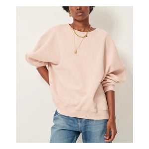 Sessùn - Sudadera Chebbi Oversize de algodón orgánico y reciclado | Rosa jaspeado