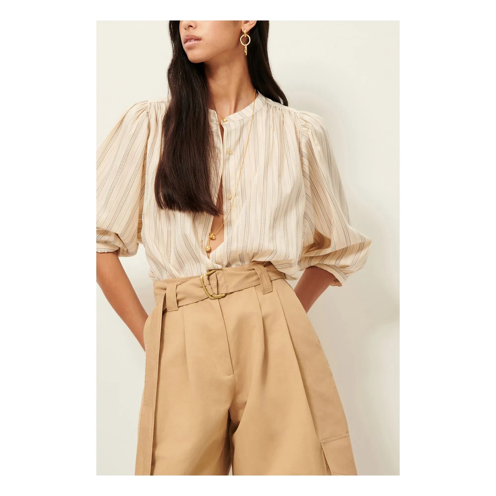 Sessùn - Striped Blouse | Light blue