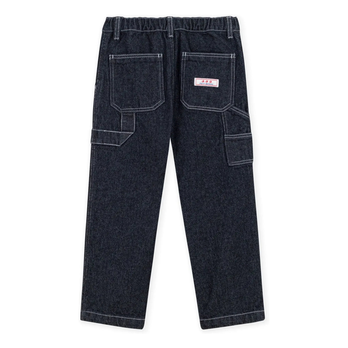 Petit Bateau - Organik Pamuk Düz Paça Jean | Koyu Mavi
