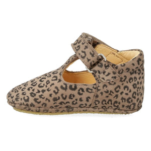 Angulus - Leoparden-Suede-Hausschuhe | Braun
