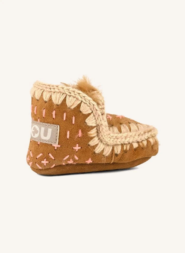 Mou - Eskimo Sashiko Botlar | Cognac