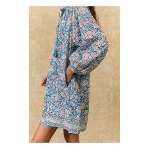 Louise Misha - Vestido de algodón orgánico Janice | Azul