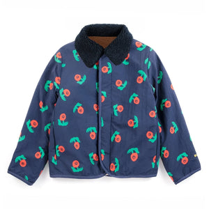 Bobo Choses - Chaqueta sherpa reversible de fibras recicladas | Azul marino