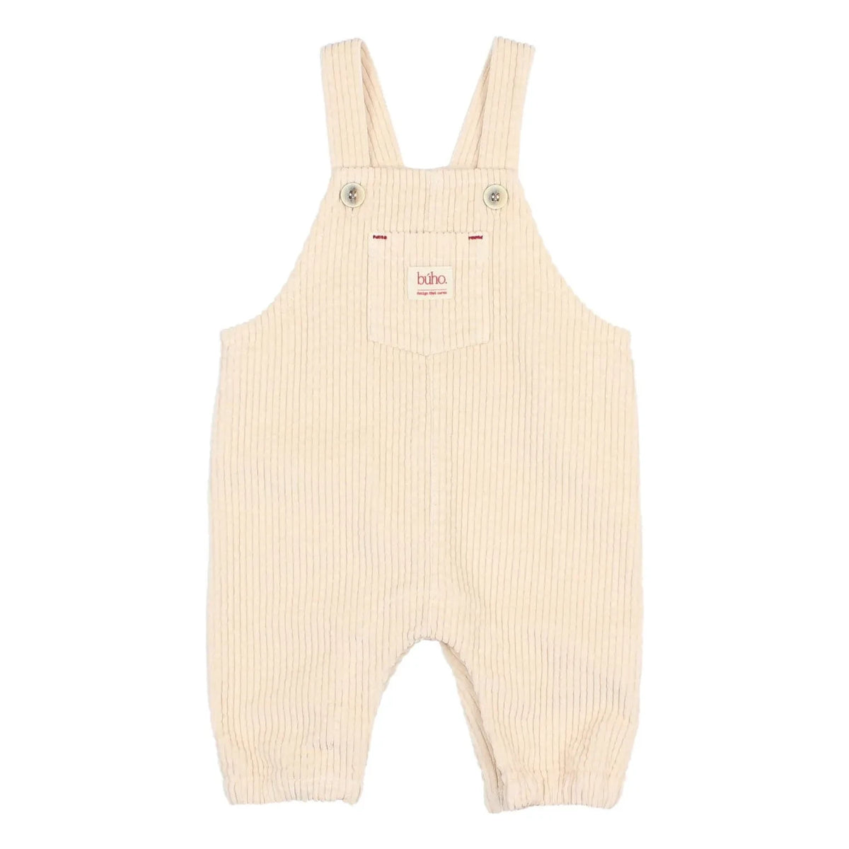 Búho - Mono con Detalle de Bolsillo de Terciopelo | Beige