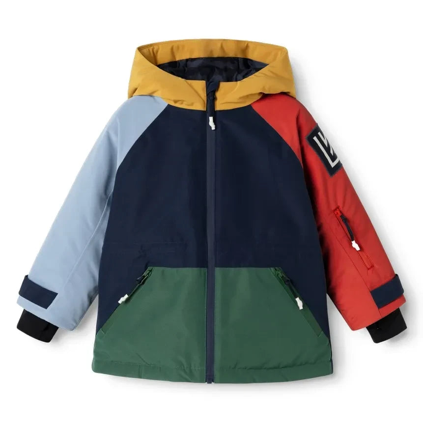 Liewood - Geri Dönüştürülmüş Elyaflardan Üretilmiş Kalle Colorblock Kayak Montu | Lacivert