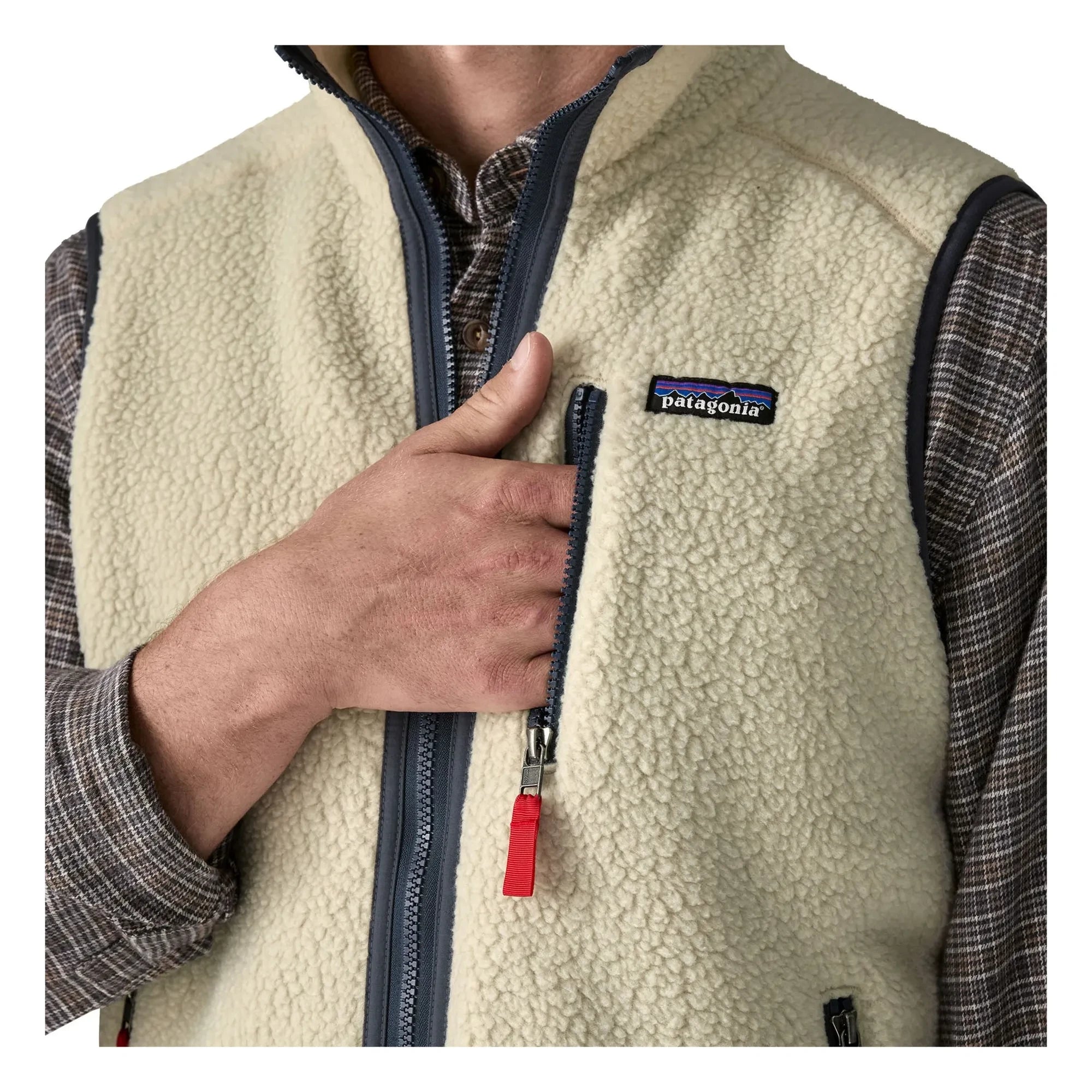 Patagonia – Retro Pile ärmellose Weste recycelte Fasern | Natur