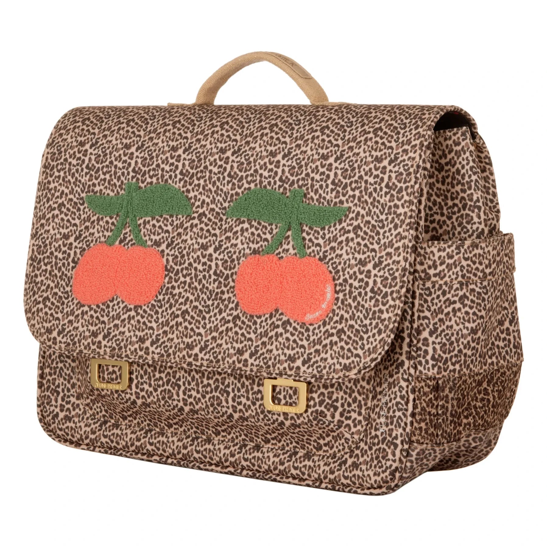 Jeune Premier - Midi Leopard Cherry Shoulder Bag | Beige