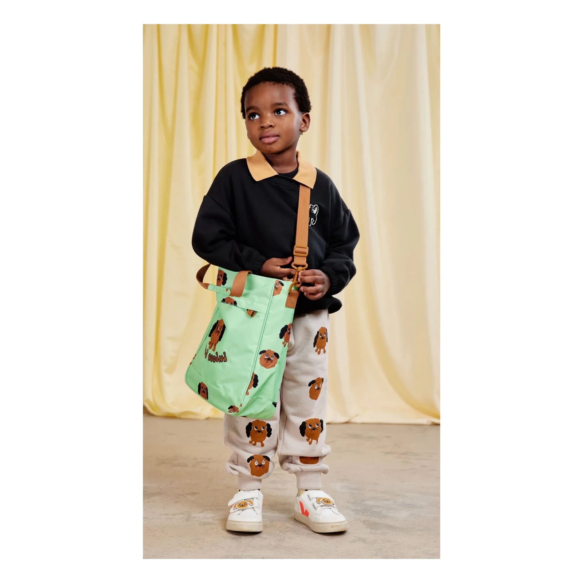 Mini Rodini - Doggies Organik Pamuklu Jogger | Gri melanj