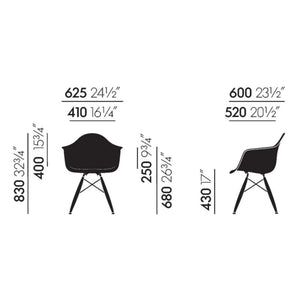 Vitra - DAW chair - Maple wood base - Charles & Ray Eames | Mustard