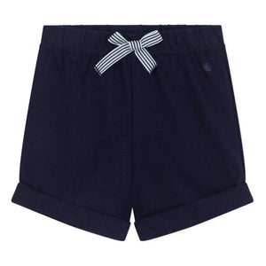 Petit Bateau - Organik pamuklu fleece şort | Gece mavisi