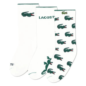 Lacoste - Logo-Socken 3er-Pack | Weiß