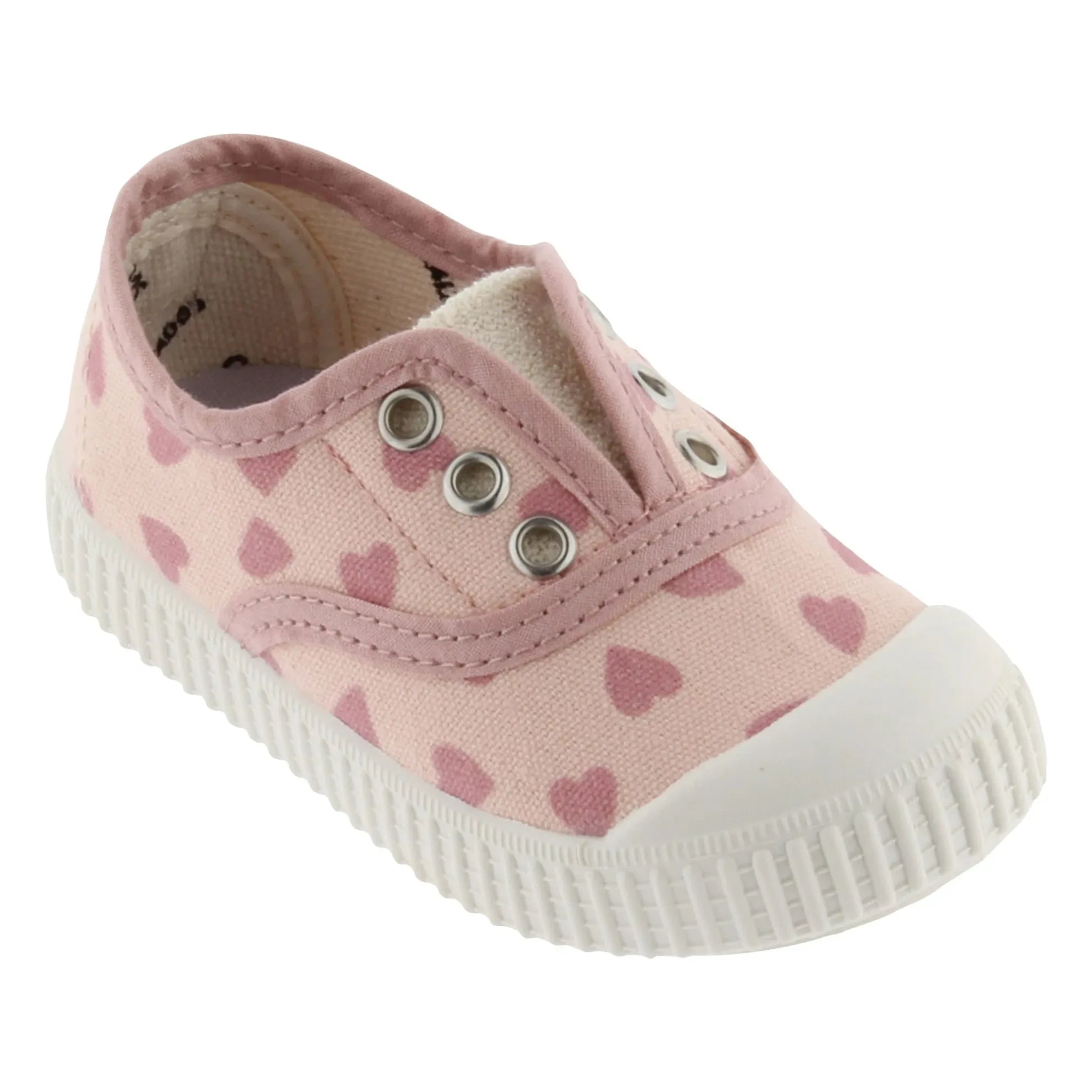 Victoria - Elastico Lona Hearts Sneakers | Toz Pembe