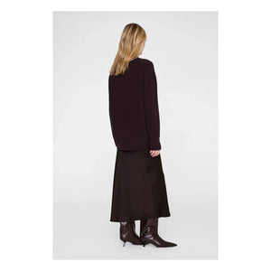 Anine Bing - Silk Stick Skirt | Dark Brown