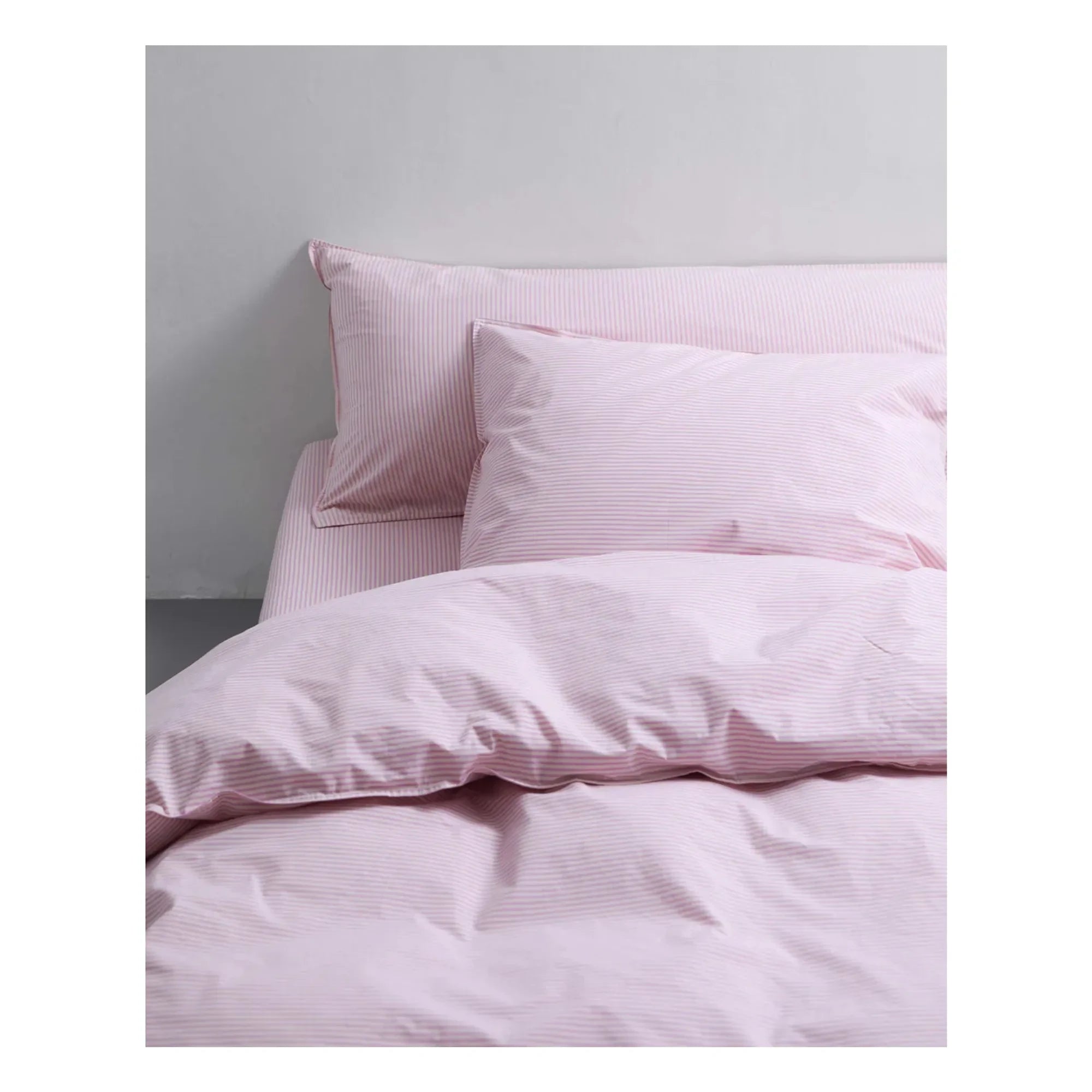 Suite 702 - Gestreifter Bettbezug aus Bio-Baumwolle | Rosa