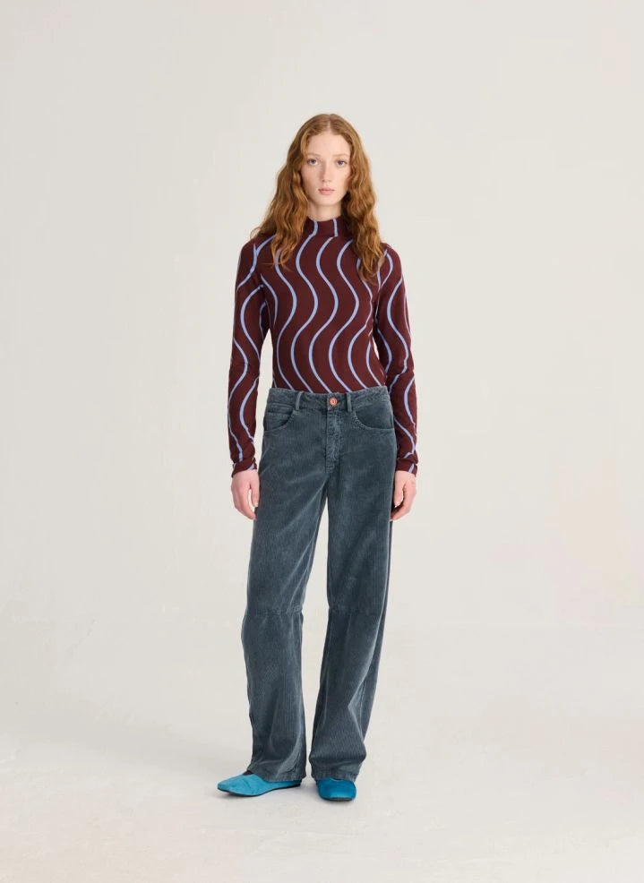 Bobo Choses - Top in cotone biologico a righe psichedeliche | Bordeaux