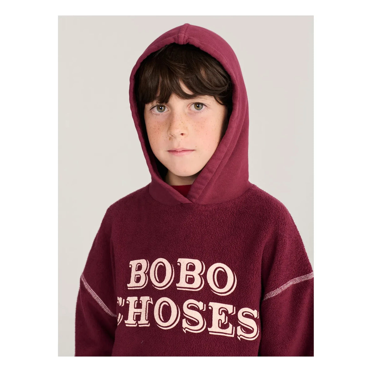 Bobo Choses - Sudadera con capucha de algodón orgánico Bobo | Burdeos