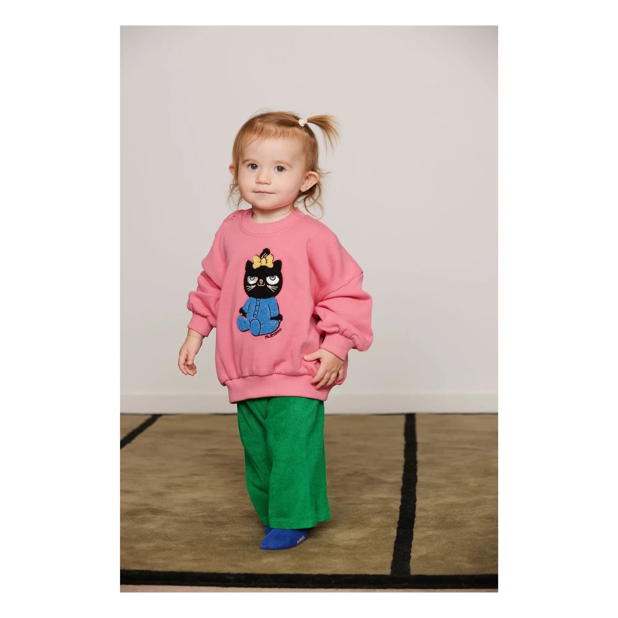 Mini Rodini - Organik pamuklu havlu Ping Pong jogger | Yeşil