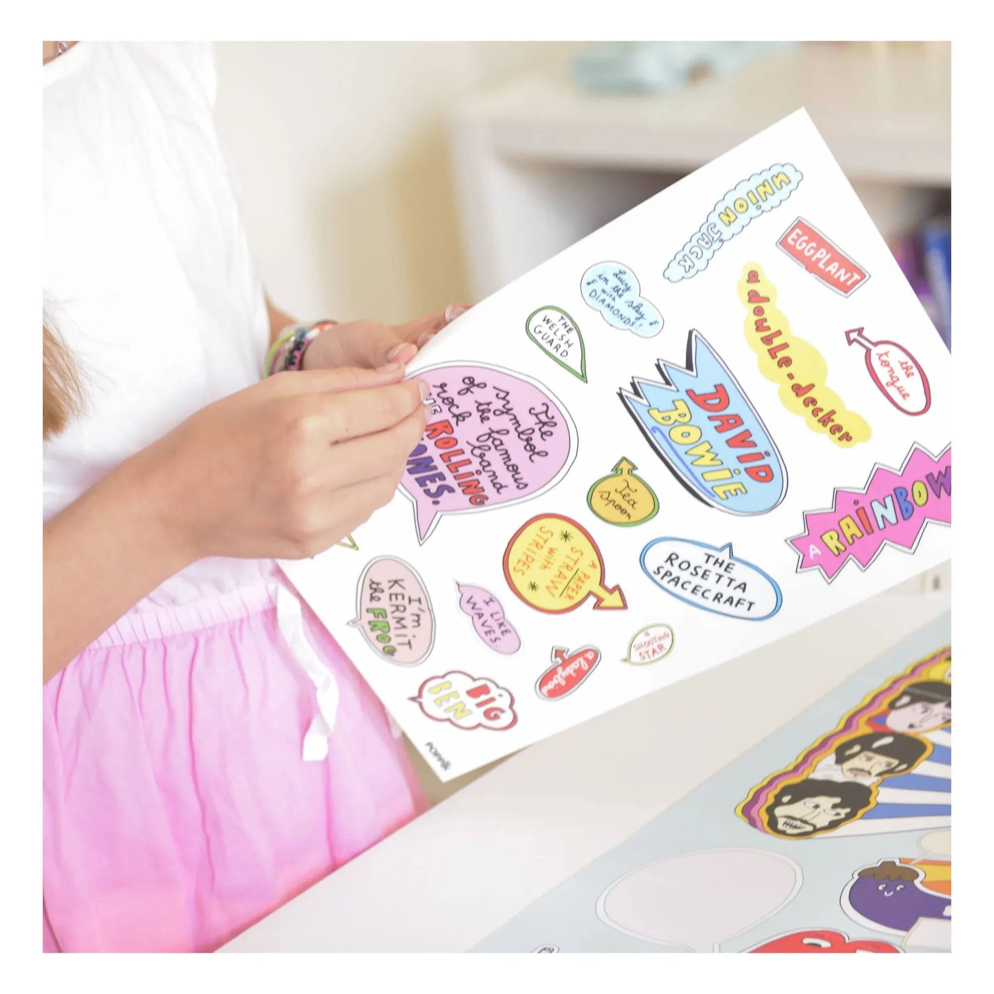 Poppik - Póster con pegatinas 100% en inglés