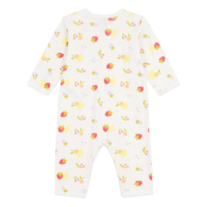 Petit Bateau - Sleep Suit Compatible with Fruits Organic Cotton | White