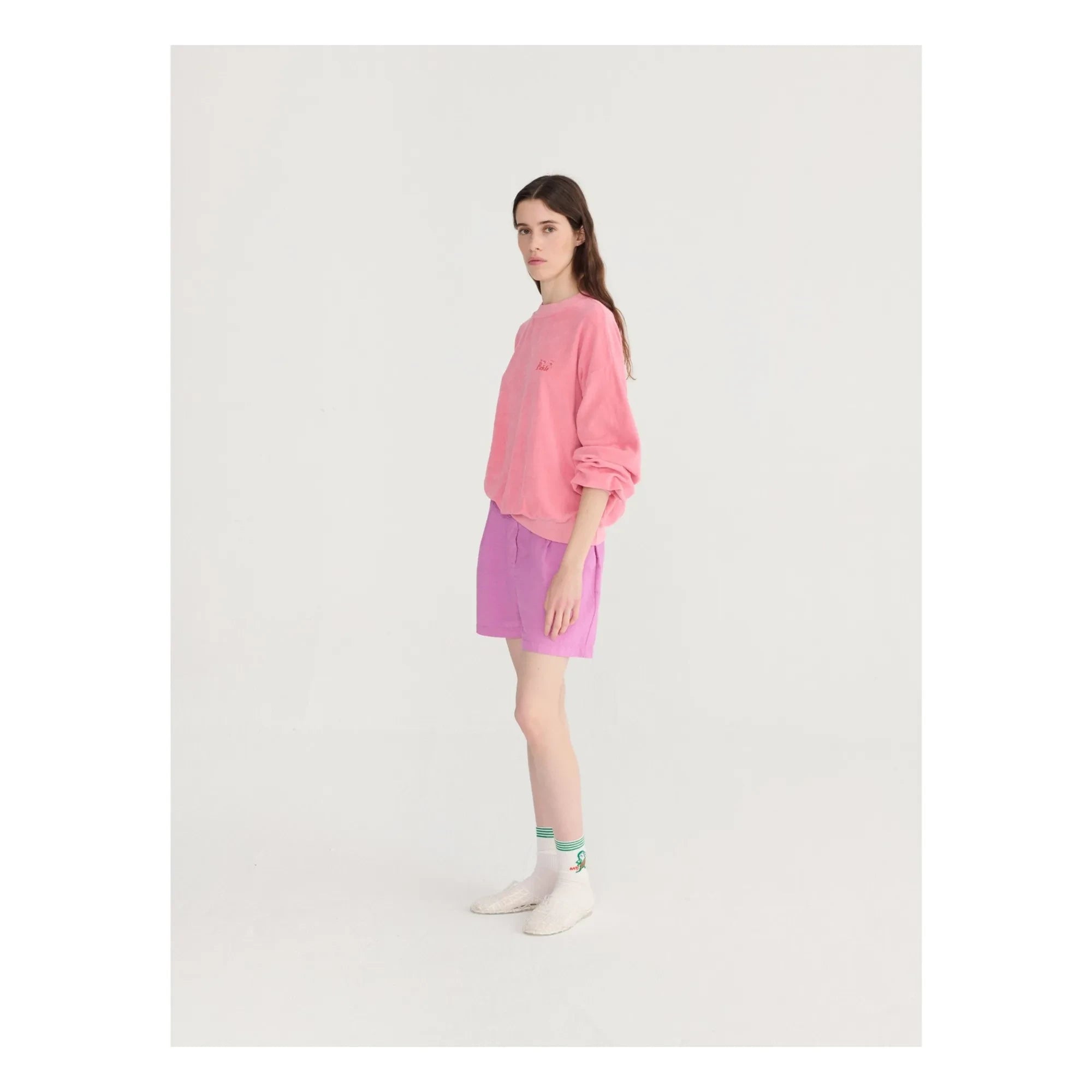 Bobo Choses - Lila Baumwoll-Seersucker Plissierter Short