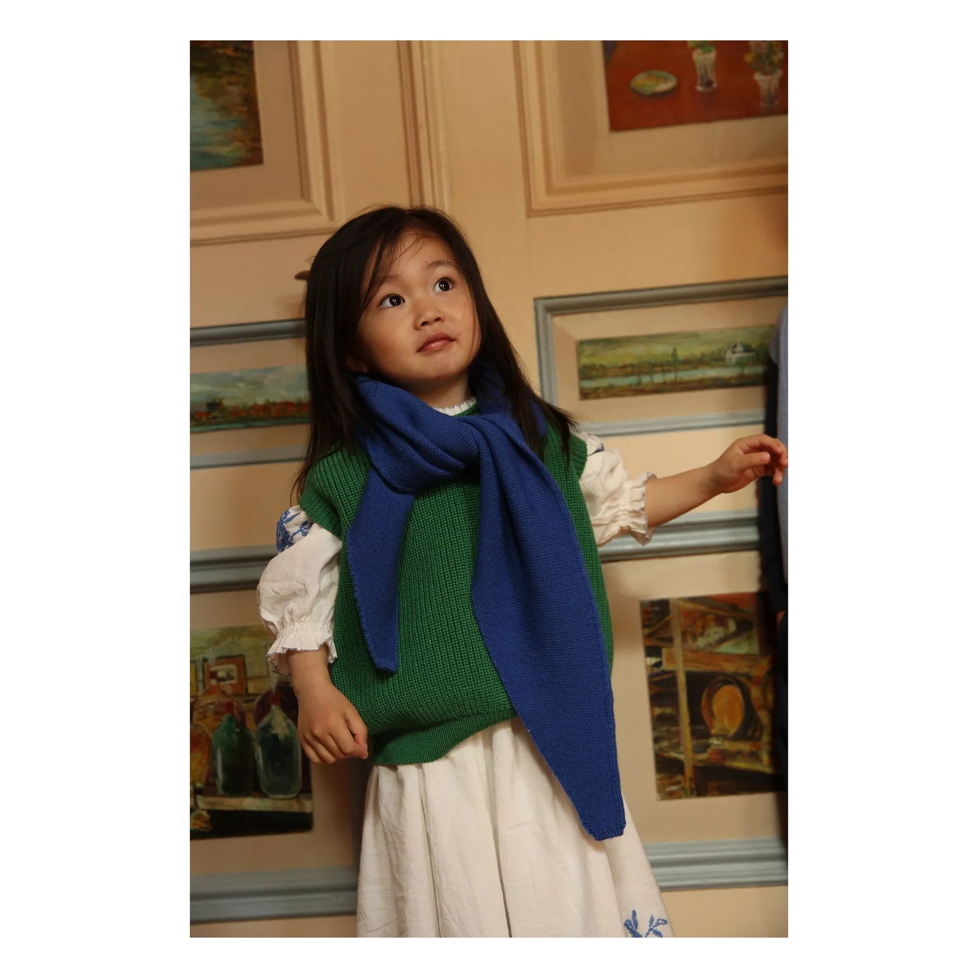 Hvid - Josephina Merino Wool Scarf | Cobalt