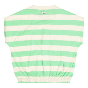 Tumble N'Dry - Colatina Oversized Striped Organic Cotton T-Shirt | Green