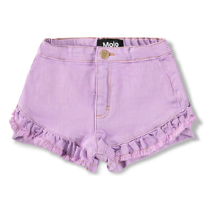 Molo - Shorts de mezclilla con volantes Agnetha | Morado