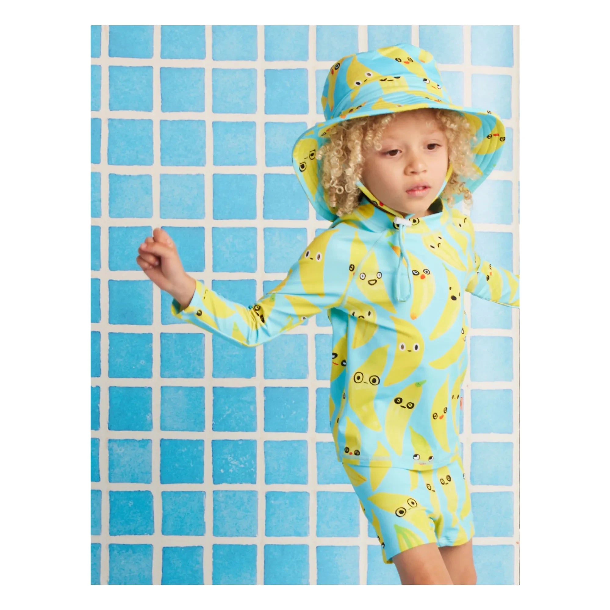 Halcyon Nights - Camiseta de Baño de Manga Larga Anti-UV Banana Fibras Recicladas | Turquesa