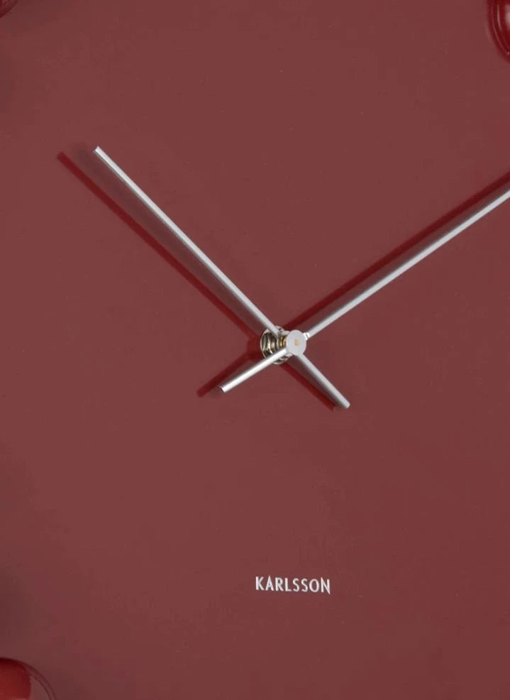 Present Time - Cadiz Dotty Wanduhr | Bordeaux