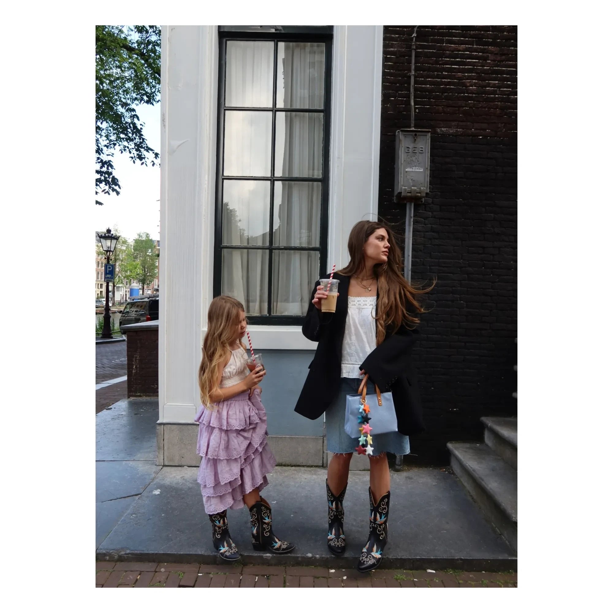 Bootstock - Santiags Dappermaentje X Bootstock en cuero | Negro