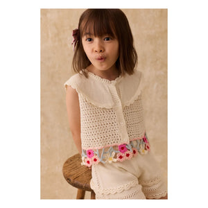 Louise Misha - Top bordado Elea | Crema