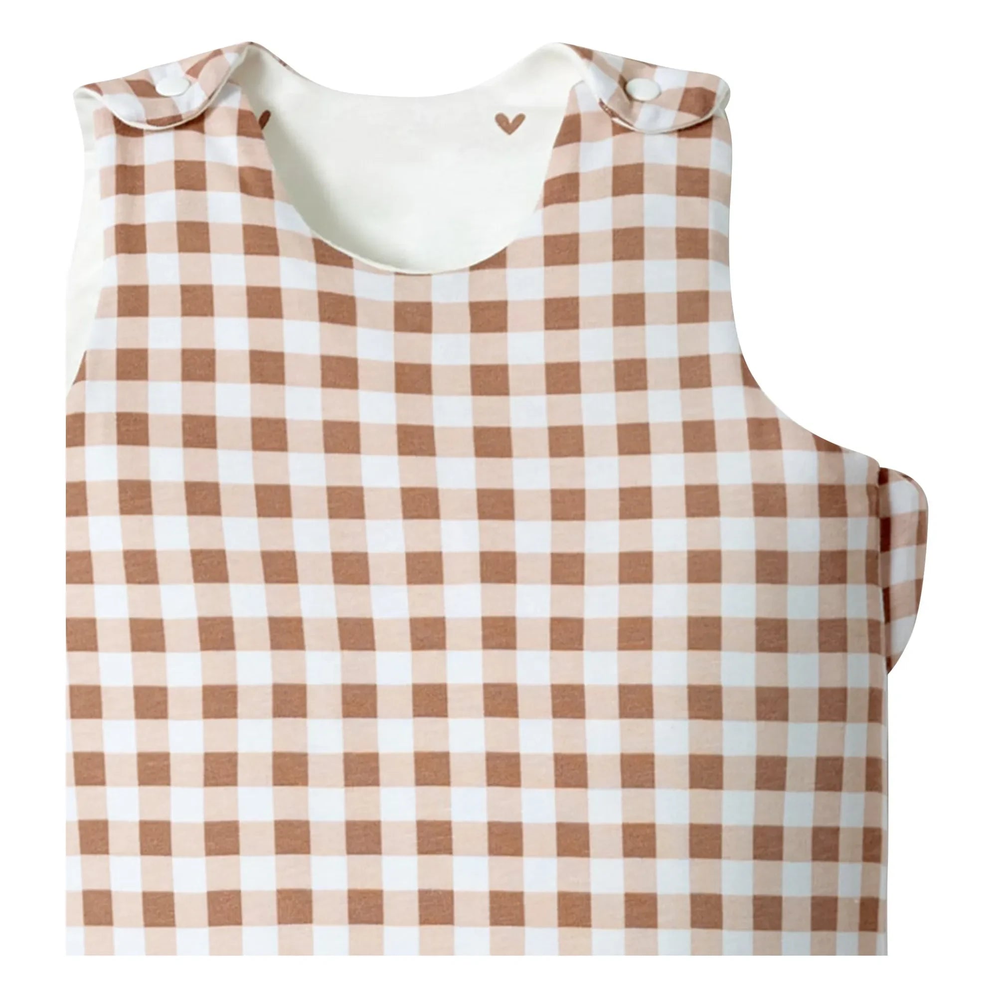 Les Petites Billes - Vichy Ganzjahres-Wende-Schlafsack | Terrakotta