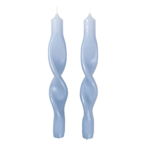 Broste Copenhagen - Gedrehte Kerzen - 2er Set | Hellblau