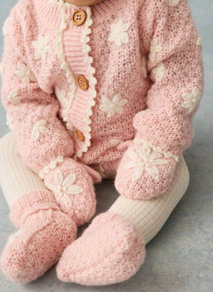 Louise Misha - Guanti in lana Ania | Rosa