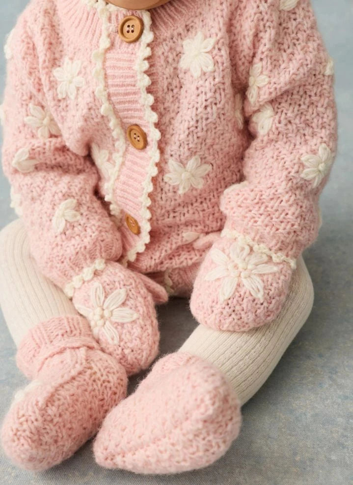 Louise Misha - Guanti in lana Ania | Rosa