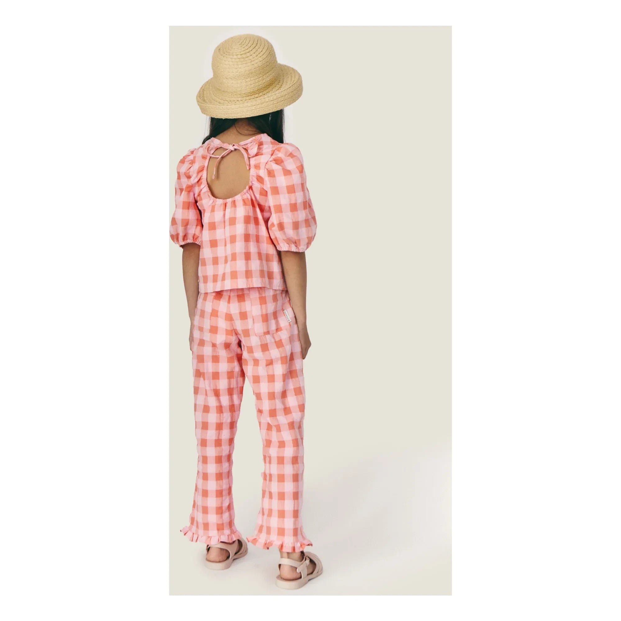 Mipounet - Mirelle Vichy Bluse mit Ballonärmeln | Rosa