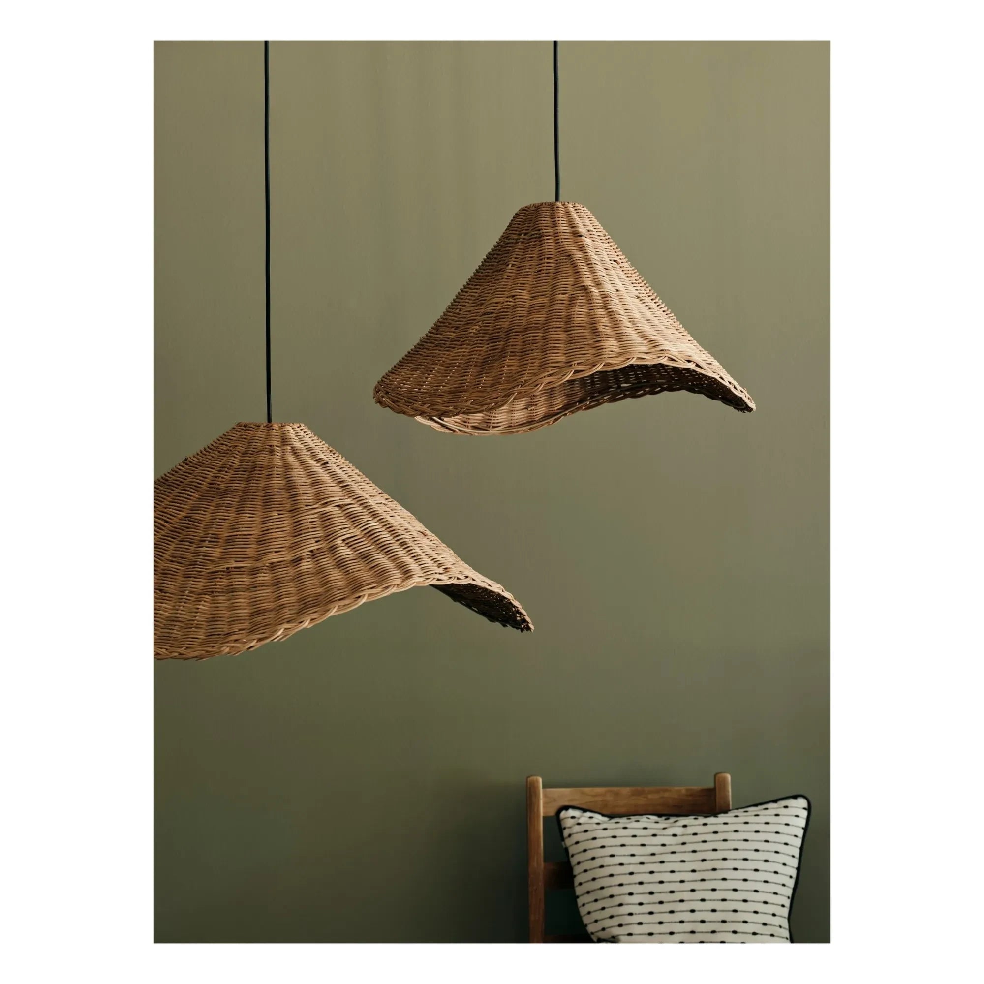 Broste Copenhagen - Nori rattan sarkıt lamba