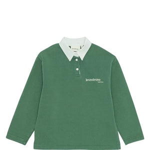 brunobruno nation - Dana Polo-Kragen-Pullover aus Bio-Baumwolle | Grün