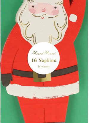 Meri Meri - Noel Baba kesimli peçeteler - 16'lı set