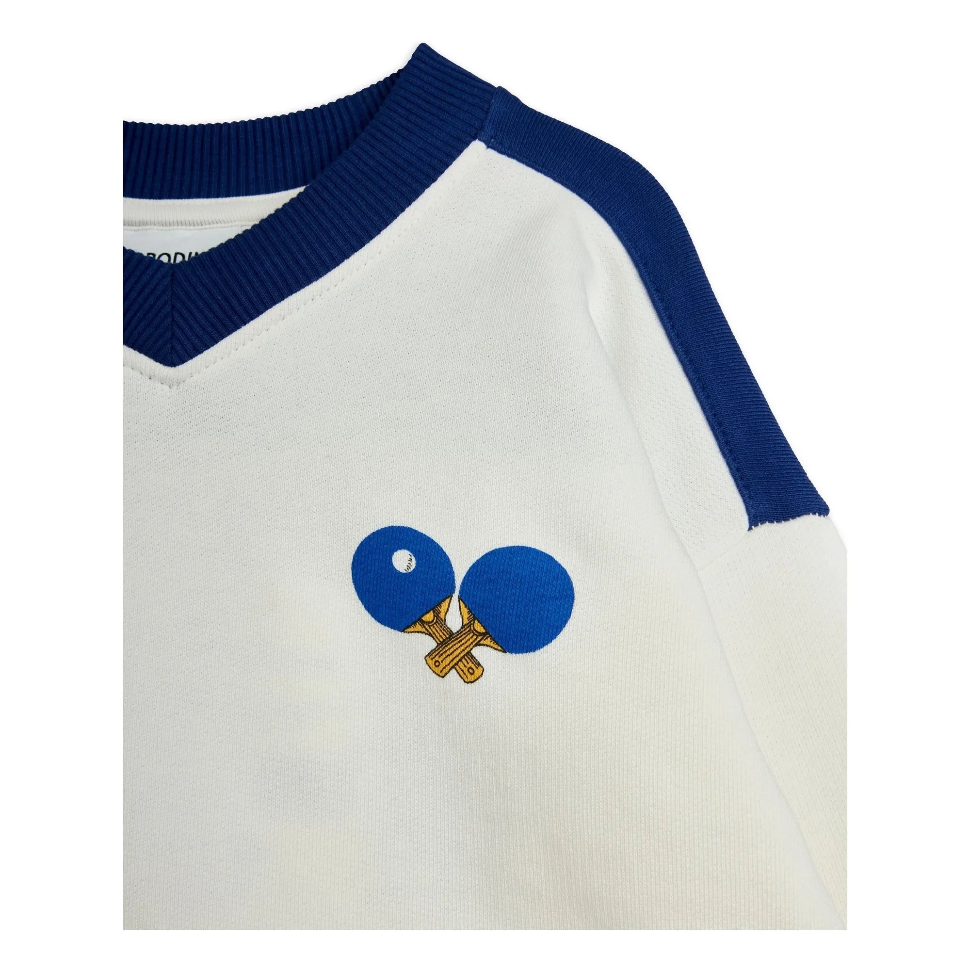 Mini Rodini - Organik pamuk Ping Pong sweatshirt | Beyaz