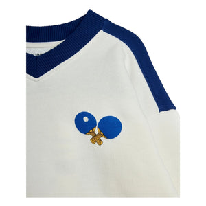 Mini Rodini - Organik pamuk Ping Pong sweatshirt | Beyaz
