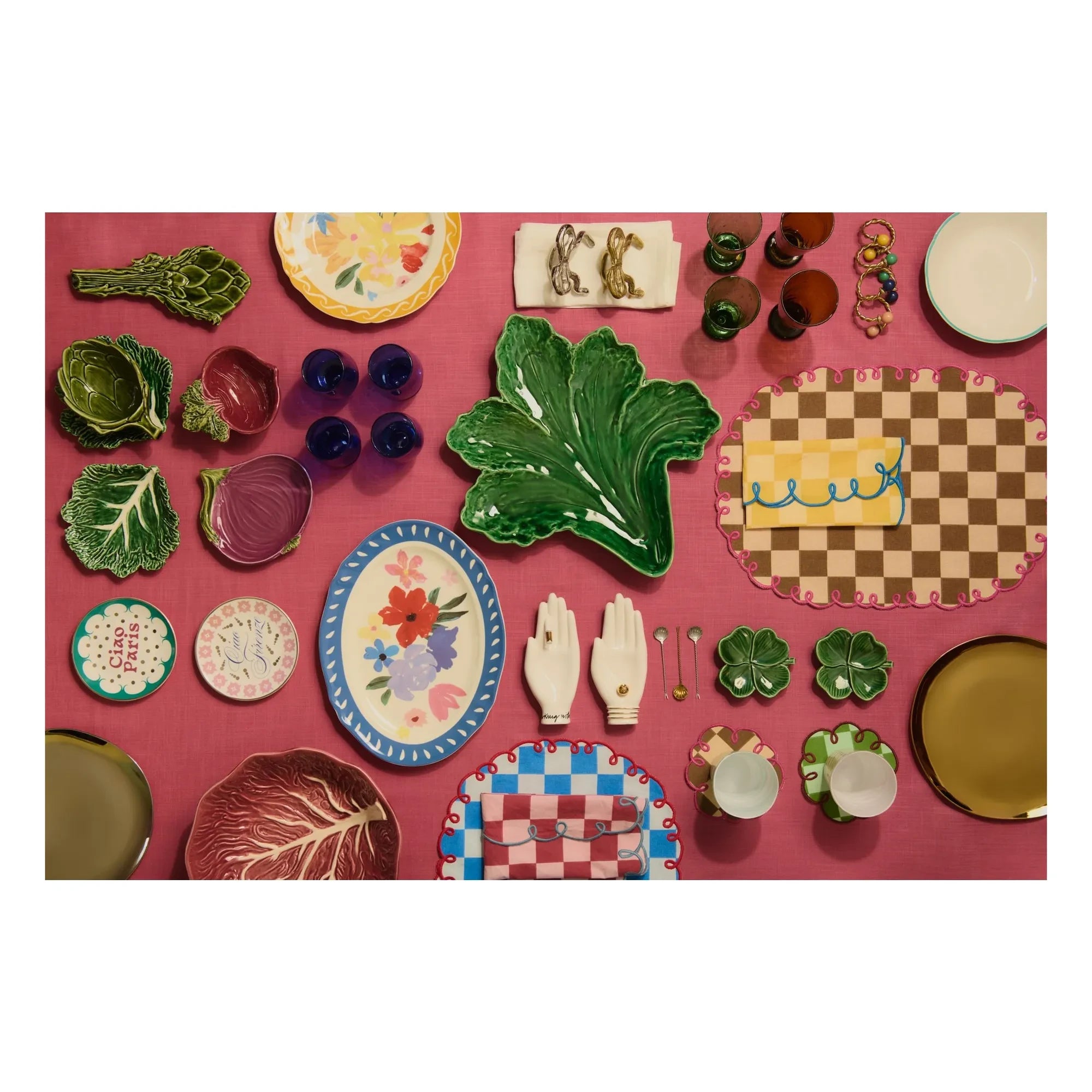 Bitossi - Quadrifoglio Clover Ceramic Plate | Green