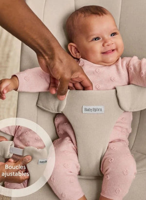 BabyBjörn - Begin Wippe - Weich gebürsteter Webstoff, Sandgrau | Sandgrau