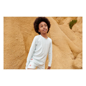 Liewood - Camiseta Noah Seersucker con protección UV | Azul claro