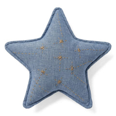 Editions Aimable - Ferdinand cojín estrella | Chambray azul