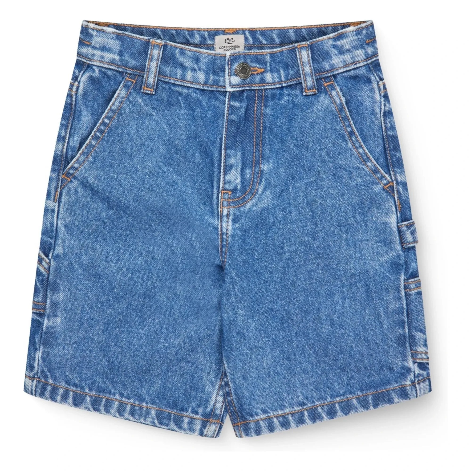 Copenhagen Colors - Kot Kargo Organik Pamuk Şort | İndigo mavi
