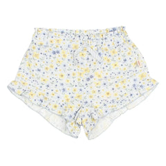 Búho - Pantalón corto de seersucker con estampado floral | Azul claro