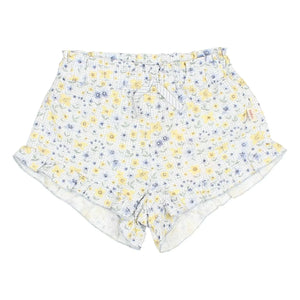 Búho - Pantalón corto de seersucker con estampado floral | Azul claro